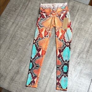 Colorful Snake Print Leggings